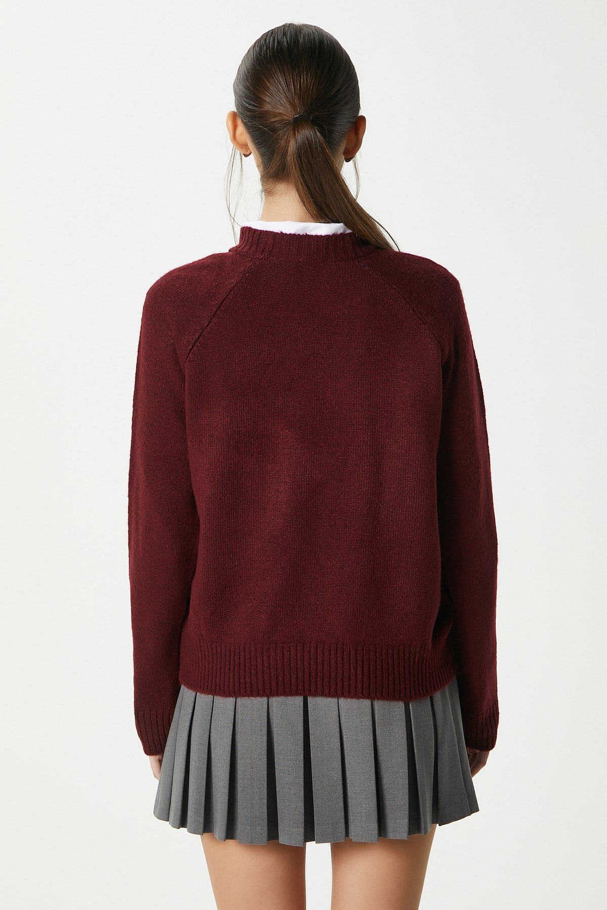  Mushy Bordo Basic Triko Kazak