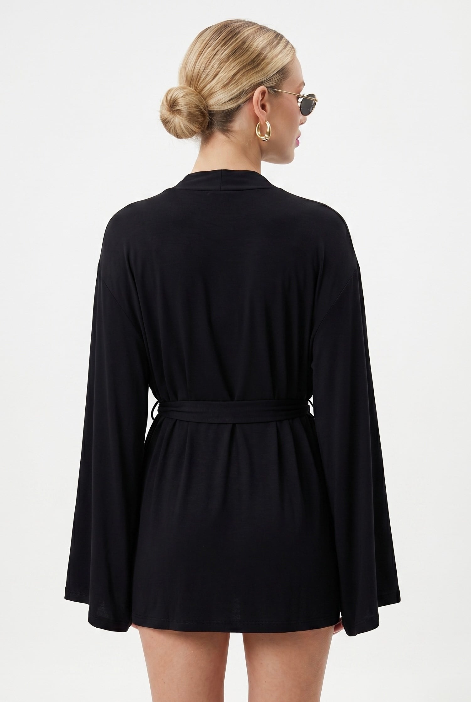 Kadın Briana Ultra Soft Siyah Kimono