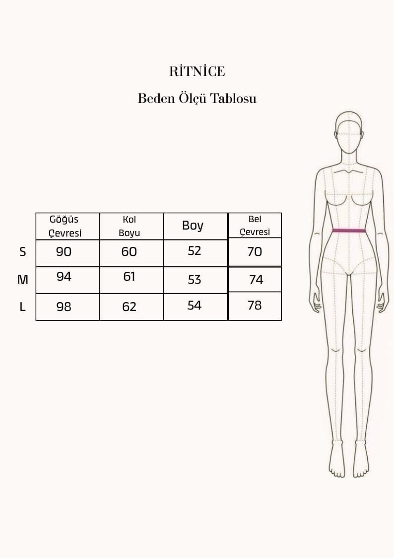 Kadın Frey Çıtçıtlı Pamuklu Uzun Kol Pembe Fitilli Örme Bluz