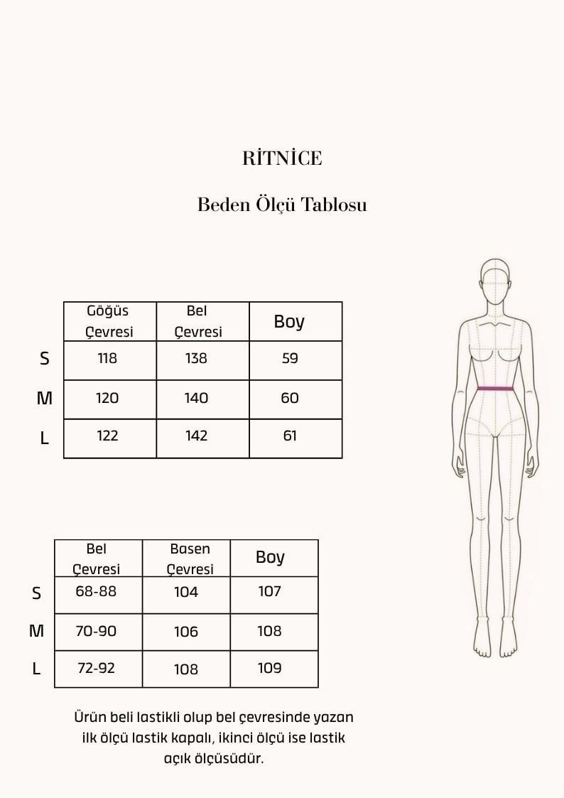 Kadın Giselle Halter Yaka Bağlamalı Bluz Bel Lastikli Pantolon Dokuma Bej Alt Üst Takım