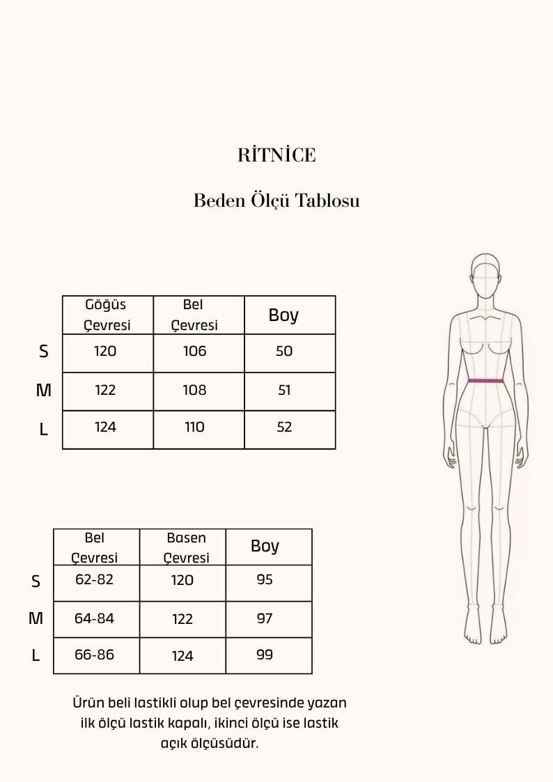 Kadın Globo Boncuklu Halter Bluz Lastikli Belli Şalvar Pantolon Dokuma Kahverengi Alt Üst Takım