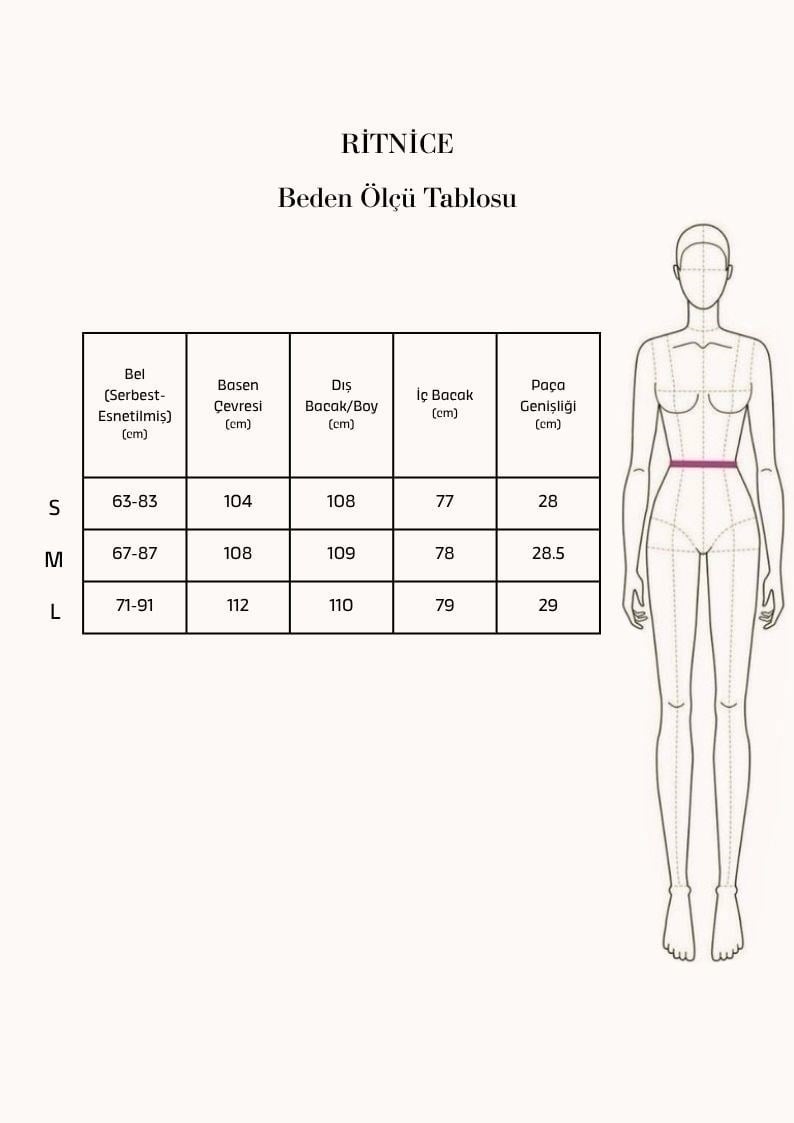 Kadın Holt Şardonlu Bel Lastikli Cepli Bej Eşofman Altı