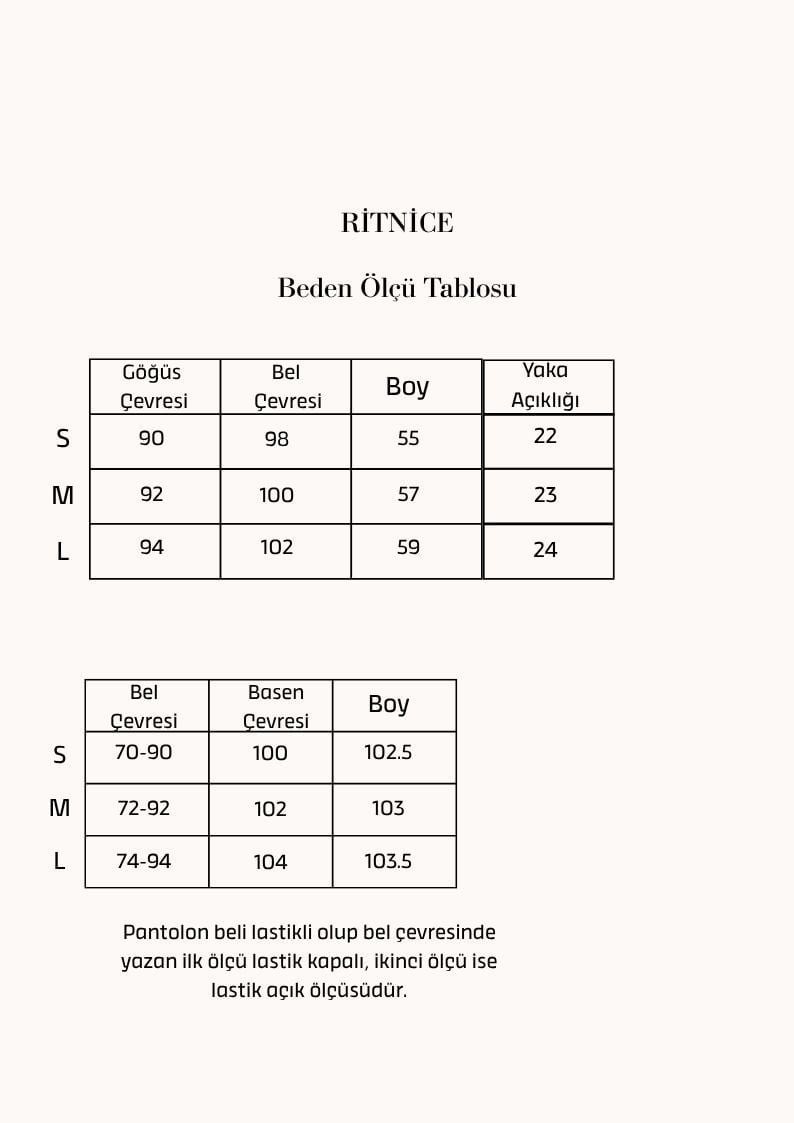 Kadın Katty %100 Pamuk Bağlamalı Bel Lastikli Müslin Dokuma Alt Üst Mavi Takım