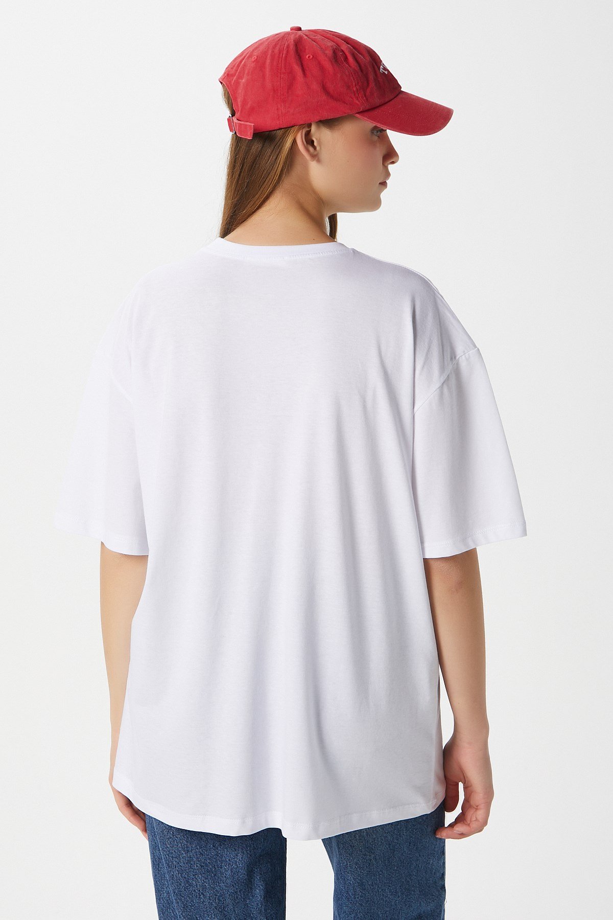 Kadın Spicy Biber Desenli Oversize T-Shirt