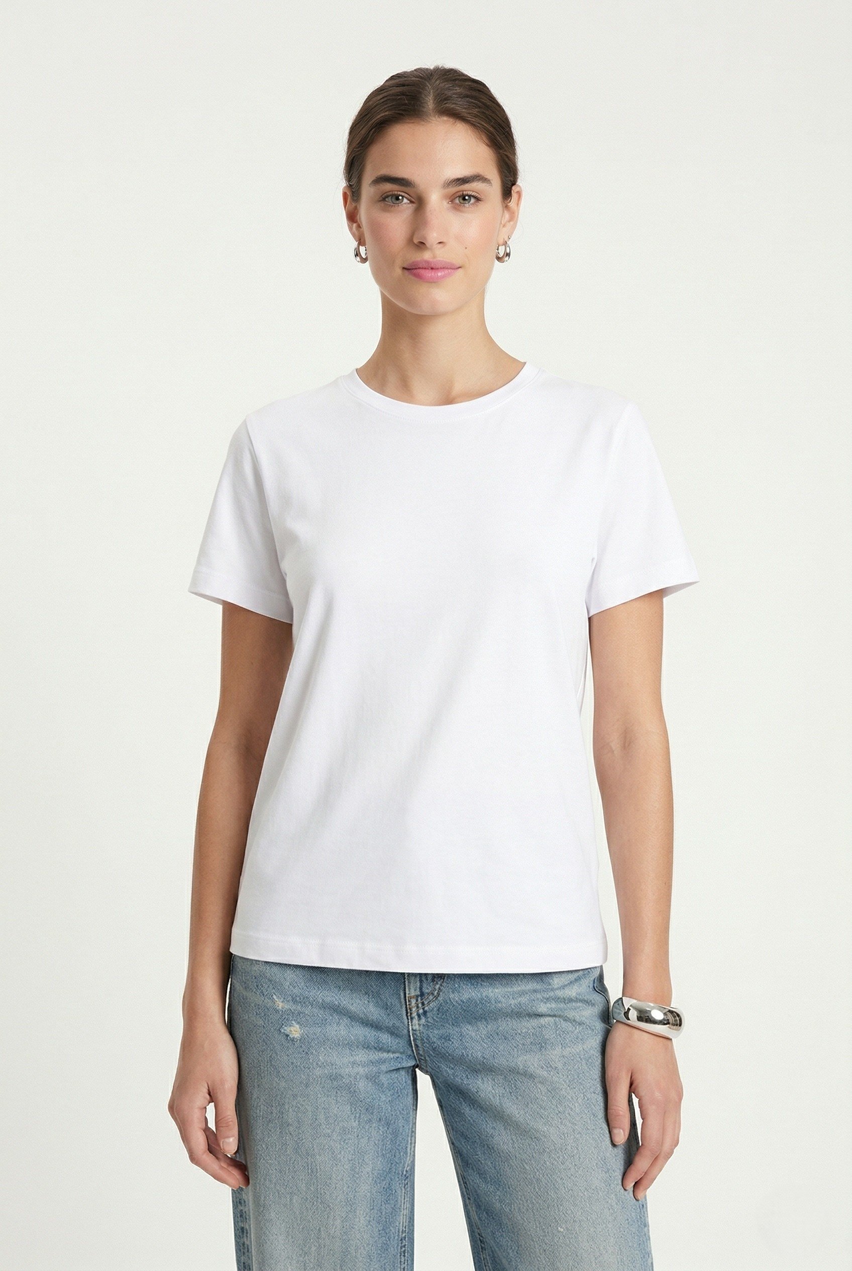 Kadın Vicky Basic Siyah ve Beyaz 2'li T-Shirt