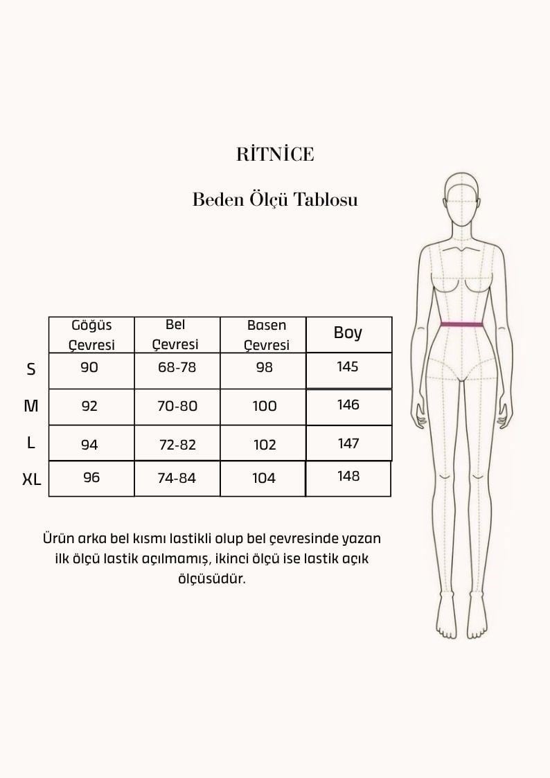 Kadın Week Sırt Lastikli Antrasit Puantiyeli Askılı Uzun Elbise
