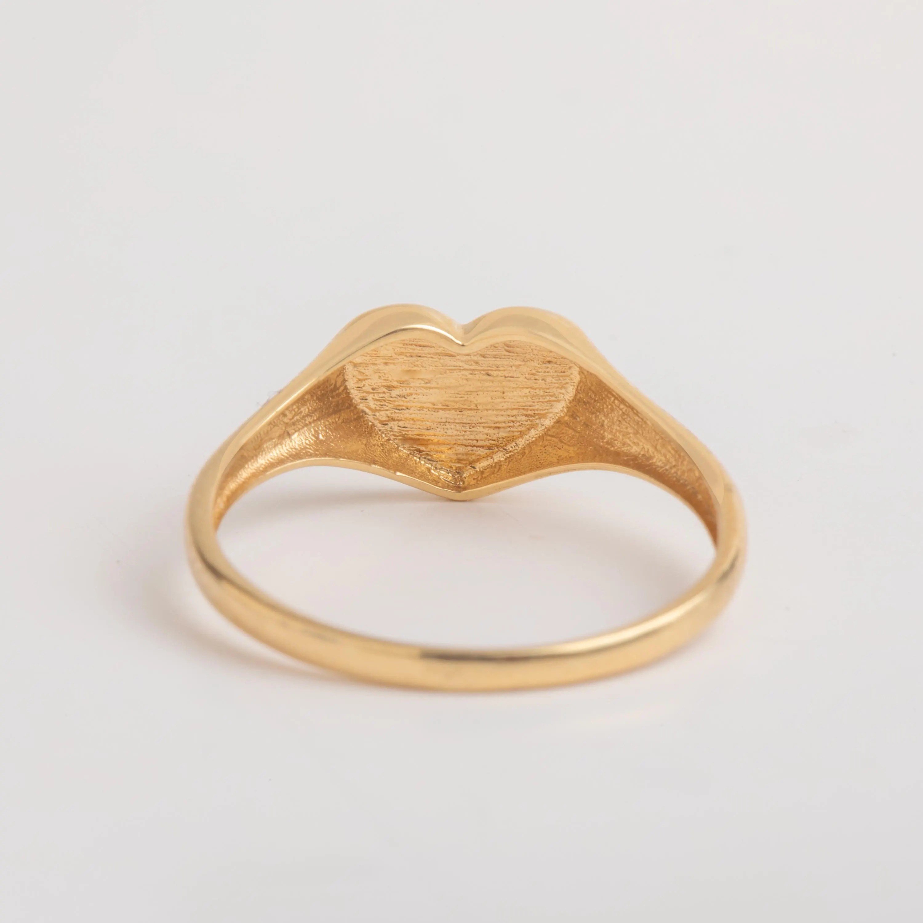 Altın Kalp Signet Yüzük - Goldstore