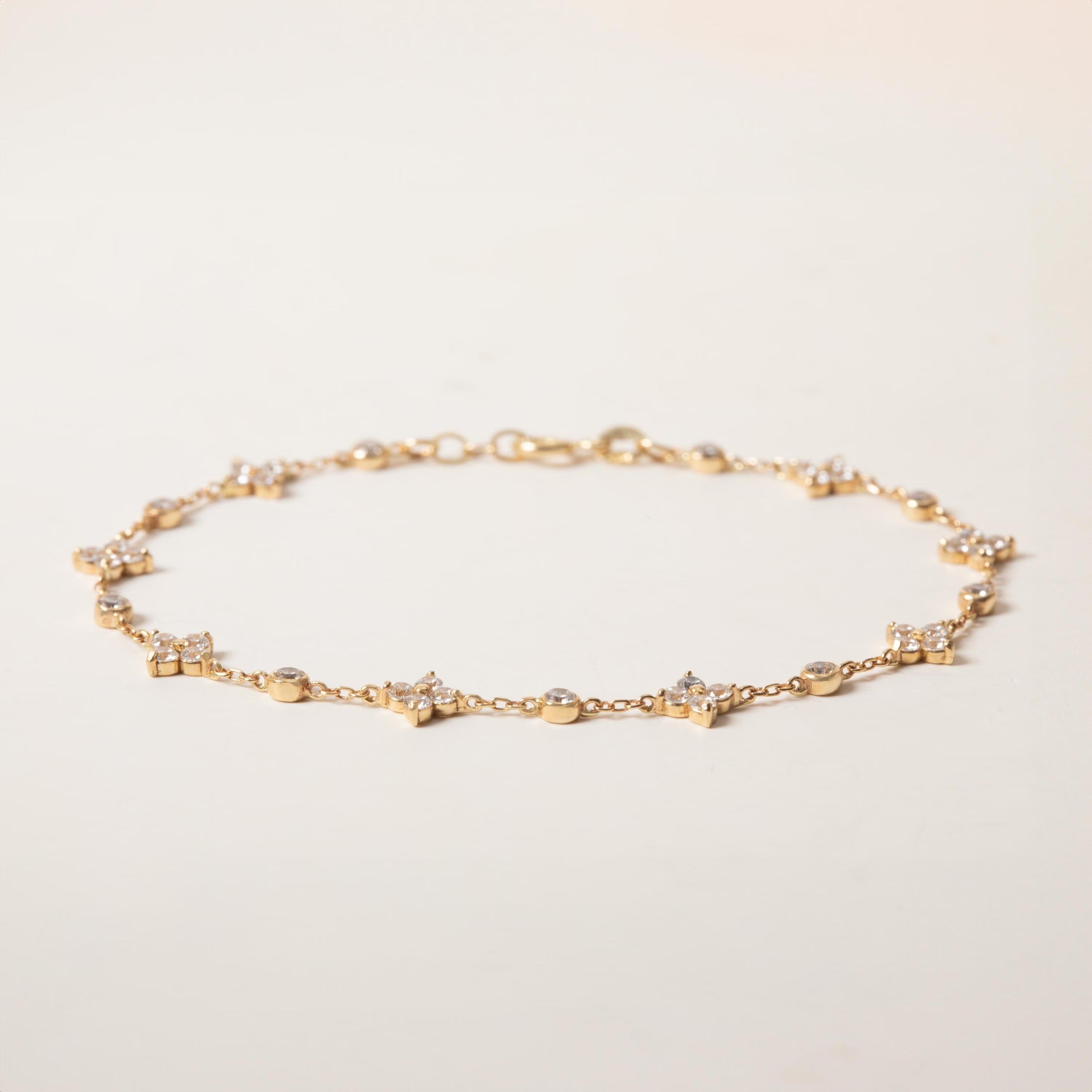 Gold Multi Stone CZ Bracelet - Goldstore
