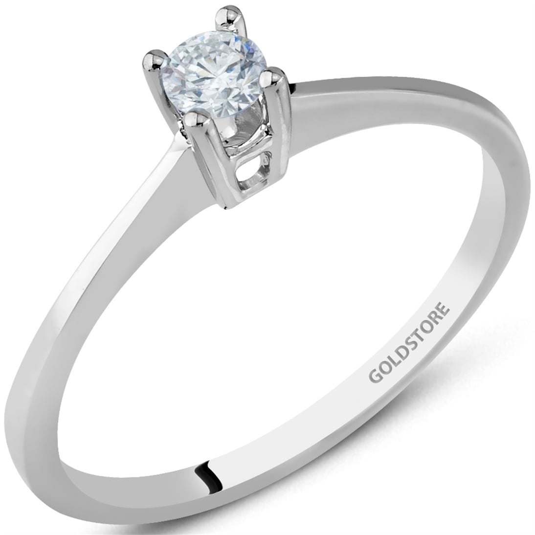 Goldstore-0.12 ct. Pırlanta Tektaş Yüzük