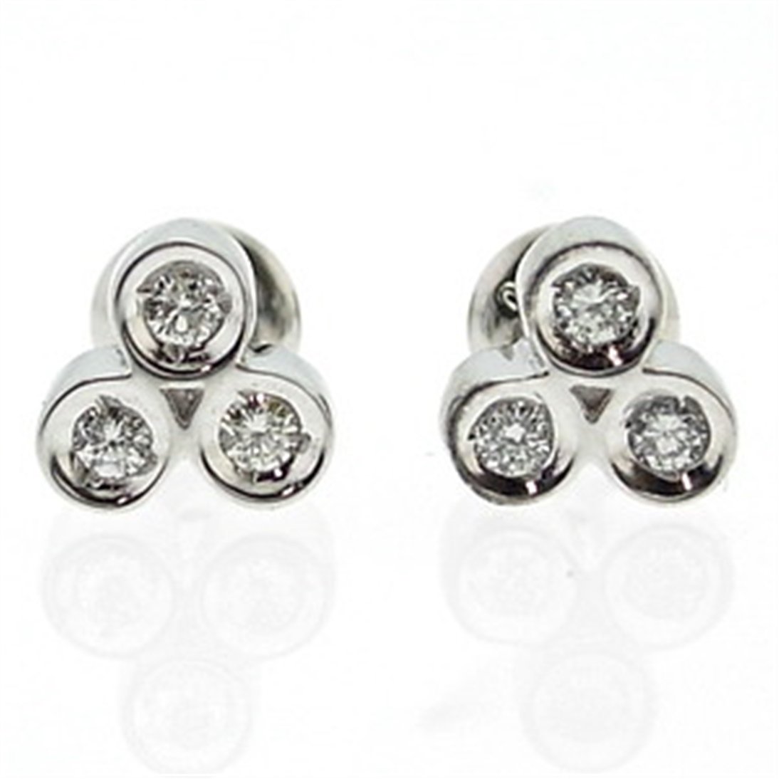 Goldstore-0.16 ct. Pırlanta Tria Küpe