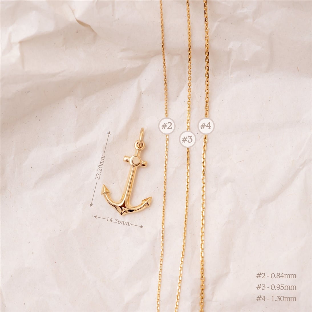 Goldstore-14K 18K Solid Gold Anchor Necklace, Nautical Hollow Anchor Pendant & Sailor Jewelry is Great Gift For Her, Anniversary Gift Birthday Gift