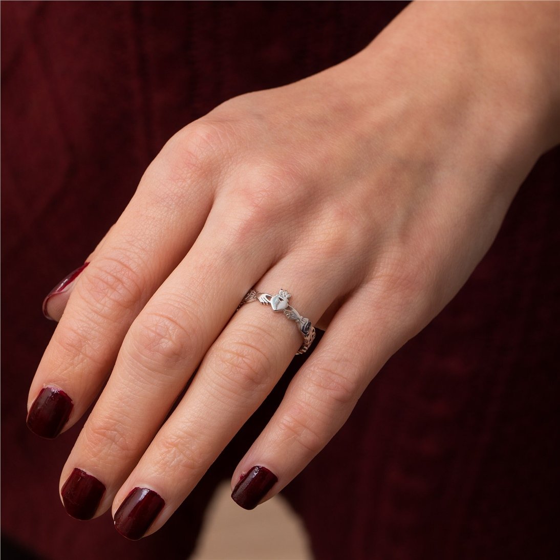 Goldstore-14k 18k  Solid Gold Celtic Claddagh Ring, Claddagh Promise Ring, Infinity Twisted Braided , Vintage Irish Celtic Claddagh Ring, Gift For Her