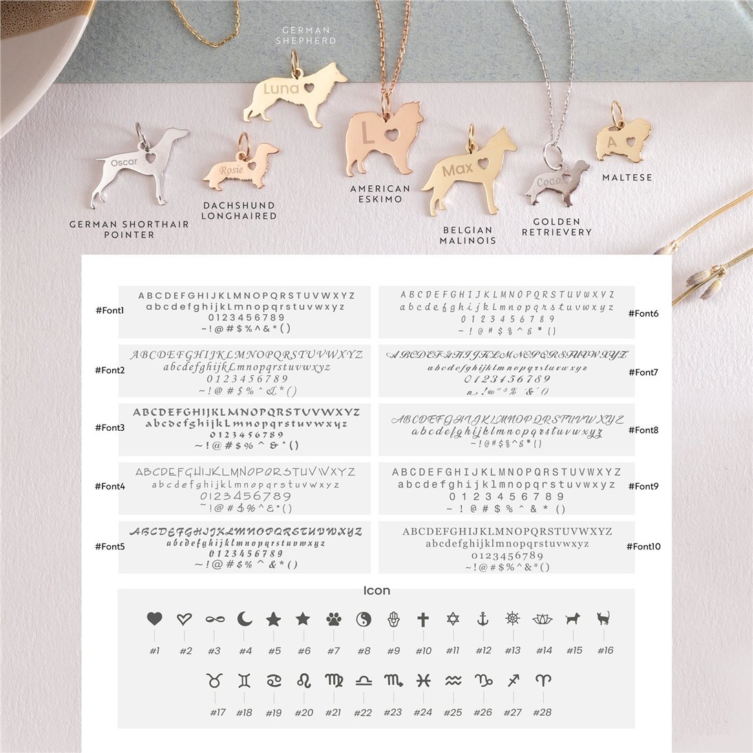 Goldstore-14k 18k Solid Gold Custom Dog Breed Necklace, Cute Animal Lover Pendant, Best Friend Pet Necklace, Animal Jewelry, Dog Lover Jewelry