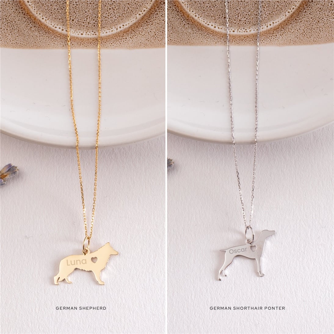 Goldstore-14k 18k Solid Gold Custom Dog Breed Necklace, Cute Animal Lover Pendant, Best Friend Pet Necklace, Animal Jewelry, Dog Lover Jewelry