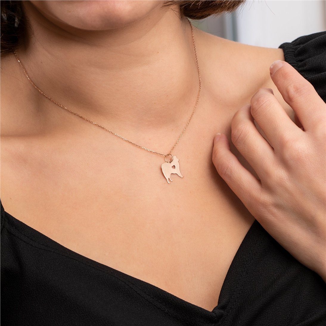 Goldstore-14k 18k Solid Gold Custom Dog Breed Necklace, Cute Animal Lover Pendant, Best Friend Pet Necklace, Animal Jewelry, Dog Lover Jewelry