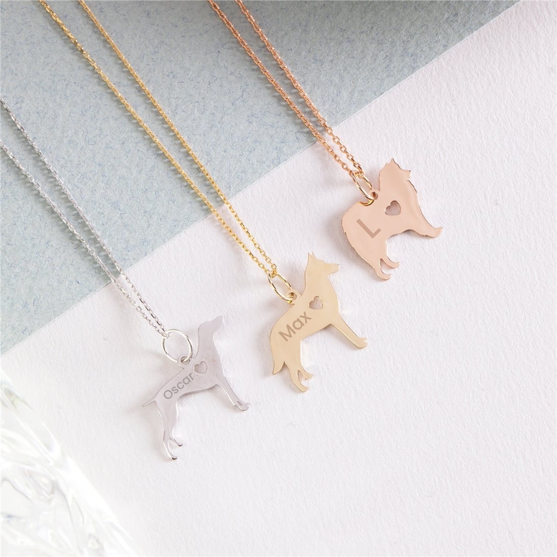 Goldstore-14k 18k Solid Gold Custom Dog Breed Necklace, Cute Animal Lover Pendant, Best Friend Pet Necklace, Animal Jewelry, Dog Lover Jewelry
