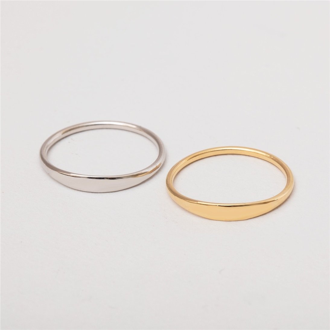 Goldstore-14K 18K Solid Gold Custom Name Ring, Delicate Stacking Ring, Personalized Skinny Ring, Custom Engraved Dainty Baby Name Ring, Mom Gift Ring