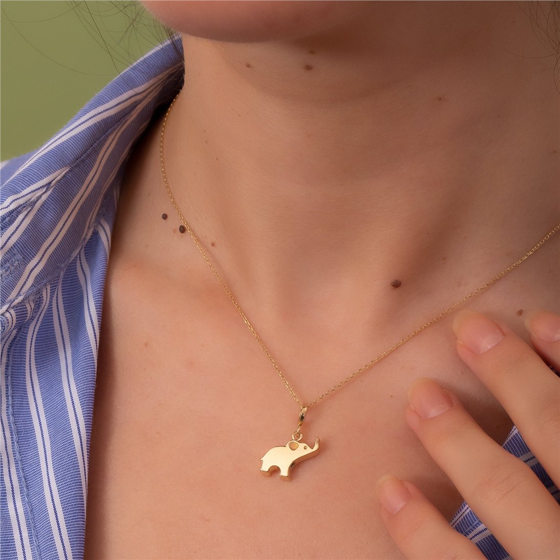 Goldstore-14k 18k Solid Gold Elephant Urn Pendant, Custom Engravable Cremation Urn Necklace, Memorial Keepsake Jewelry, Ashes Holder For Loved Ones