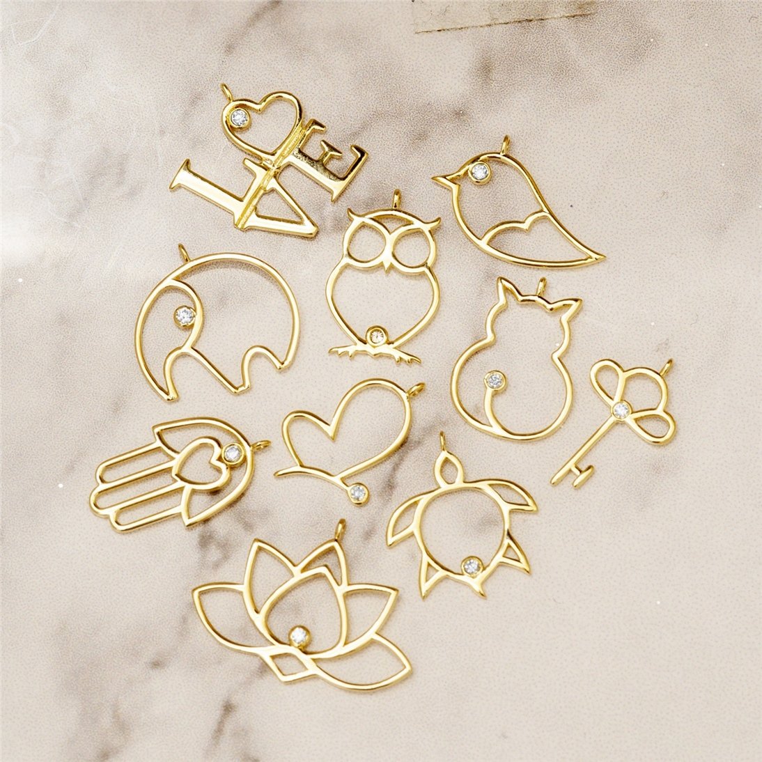 Goldstore-14k 18k Solid Gold Elephant Diamond Necklace, Diamond Elephant Pendant, Dainty Gold Animal Necklace. Diamond Necklace a great Gift For Her