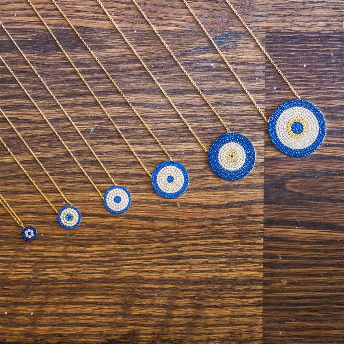 Goldstore-14k 18k Solid Gold Evil Eye Necklace, Cz Evil Eye Dainty Gold Pendant Necklace, Evil Eye Protection Charm Necklace is Gift for Mom Gift Her