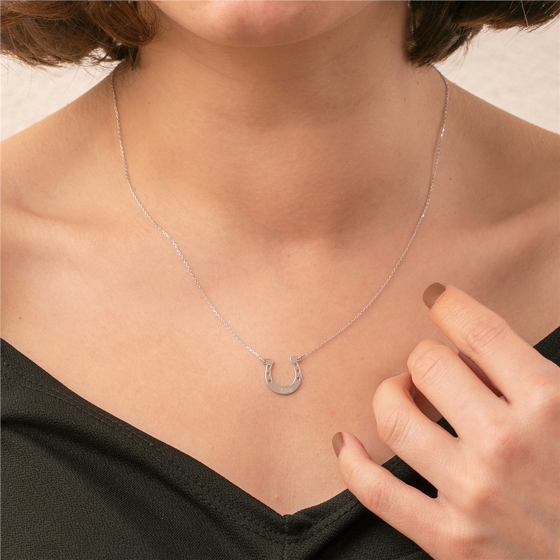 Goldstore-14k 18K Solid Gold Horseshoe Necklace, Real Gold Horseshoe Pendant, Protection & Luck Jewelry, Handmade Minimalist Horseshoe Pendant