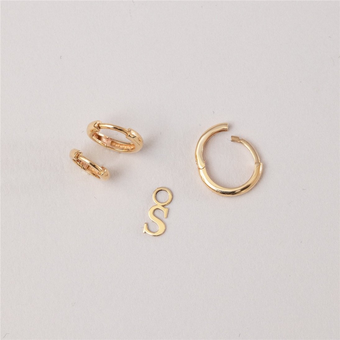 Goldstore-14K 18K Solid Gold Small Tiny Charms For Hoop Earrings, Dainty Everyday Gold Figures For Earrings, Custom Handmade Charms, Cute Gift For Her