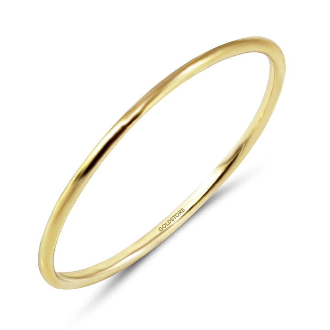 Goldstore-14K 18K Solid Thin Gold Band Ring, Solid Gold Smooth Band Ring, Single Double Triple Tiny Solid Gold Stacking Ring, Tiny Gold Knuckle Ring.