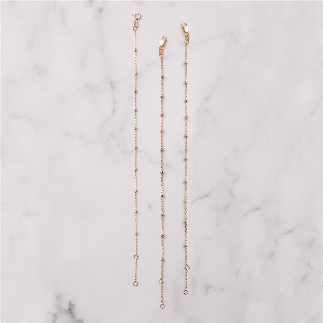 Goldstore-14k Solid Beaded Satellite Bracelet, Yellow 14k Real Gold Round Ball Dainty Bracelet is Great Gift For Her, Gift For Mom & Graduation Gift