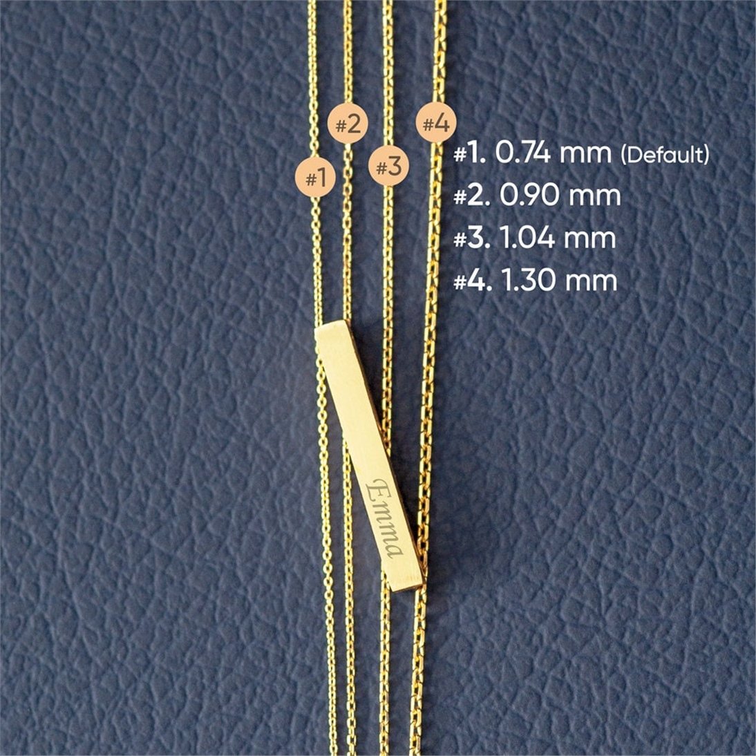 Goldstore-14k Solid Gold Custom Name Bar Necklace, Elegant Personalized Long Bar Bff Necklace is a Great Gift For Her, Christmass Valentine's Gift