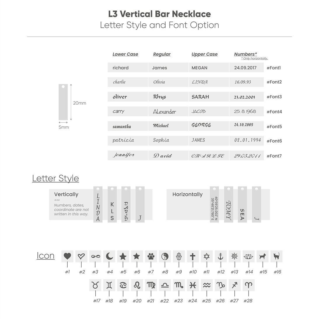 Goldstore-14k Solid Gold Custom Name Vertical Bar Necklace, Elegant Personalized Name Bar Necklace is a Great Gift For Her. Valentine's Gift