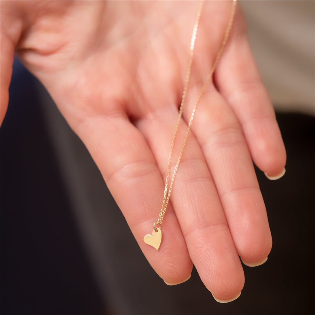 Goldstore-14k Solid Gold Mother Daughter Necklace Set, Custom Engrave Name Initial Heart Layered Necklace Set, Layered Necklace Set Gold Gift for Her.