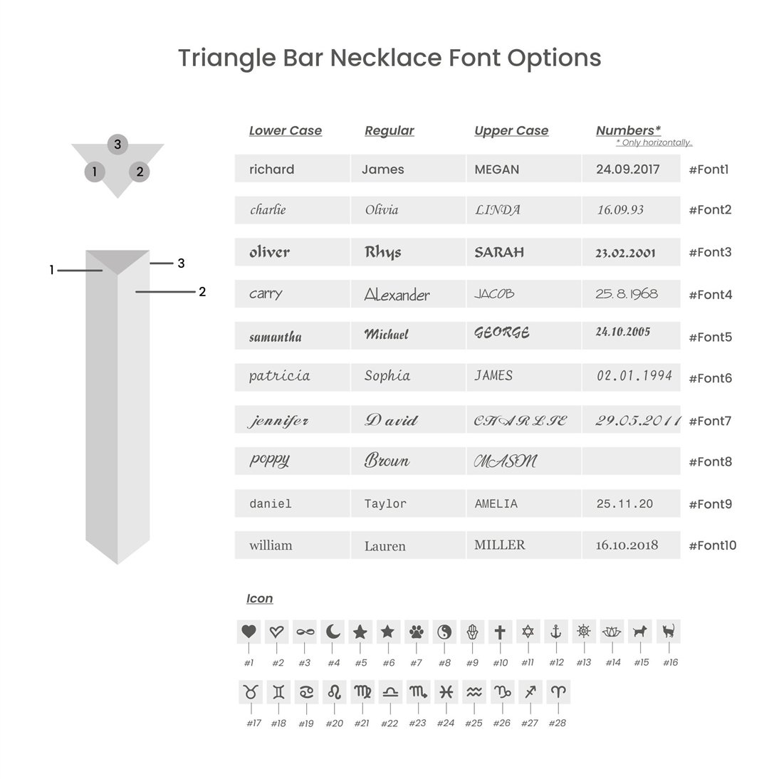 Goldstore-14K Solid Gold Personalized Triangle Bar Necklace, Three Sided Name Coordinate Necklace, Engrave Name Date Bar Necklace is a Bridesmaid Gift