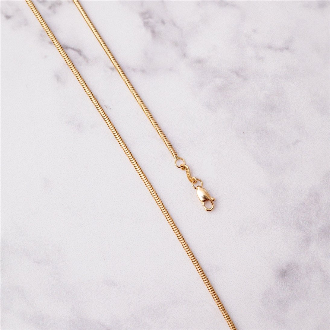 Goldstore-14K Solid Yellow Gold Snake Chain, Yellow Gold Long Snake Chain Necklace, 14 To 32 Inch Long Snake Chain Layering Necklace