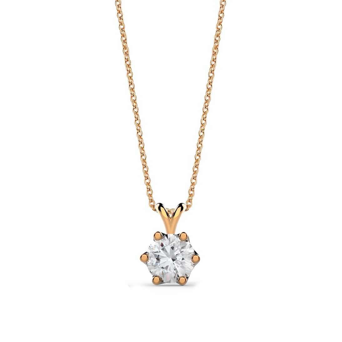 Goldstore-4.25 mm Zirkon Tektaş Kolye
