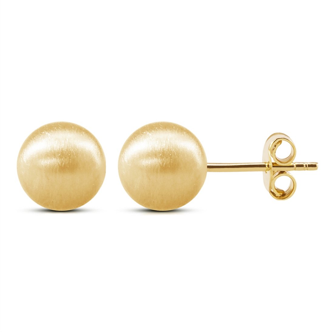 Goldstore-8 mm Mat Top Küpe