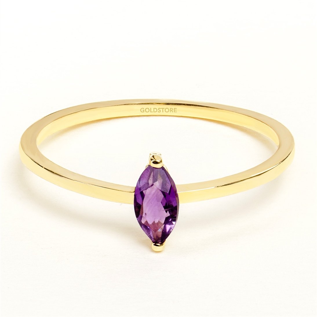 Goldstore-Ametist Taşlı Yüzük