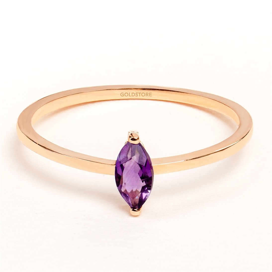 Goldstore-Ametist Taşlı Yüzük