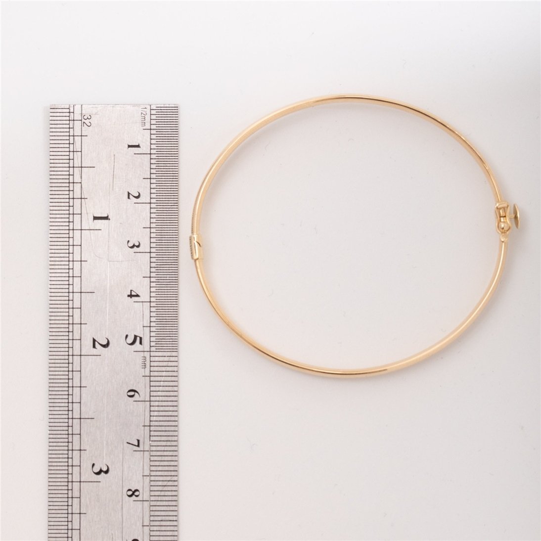 Goldstore-Custom Engrave Hinged Bangle 14k Real Gold, Personalize Name Date Coordinate Hinged Bracelet, Elegant Customized Bangle Perfect Gift for Her