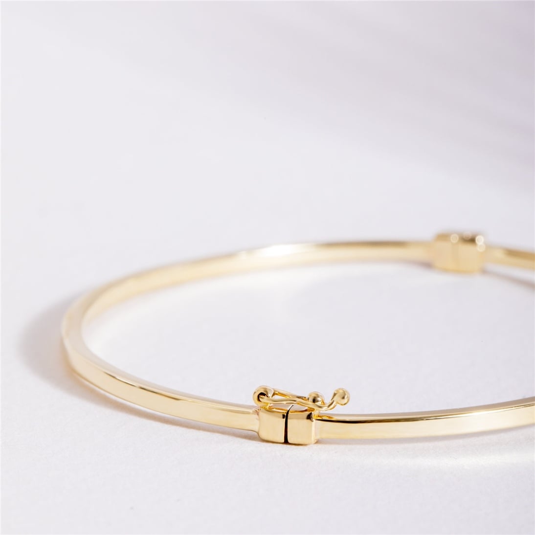 Goldstore-Hinged Bracelet 14K Solid Gold, Custom Name Date Engraved Plain Gold Bangle, Stacking Solid Gold Cuff, Personalized Engrave Bangle Bracelet