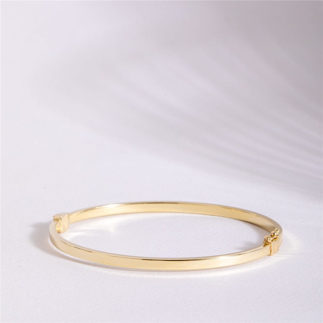 Goldstore-Hinged Bracelet 14K Solid Gold, Custom Name Date Engraved Plain Gold Bangle, Stacking Solid Gold Cuff, Personalized Engrave Bangle Bracelet