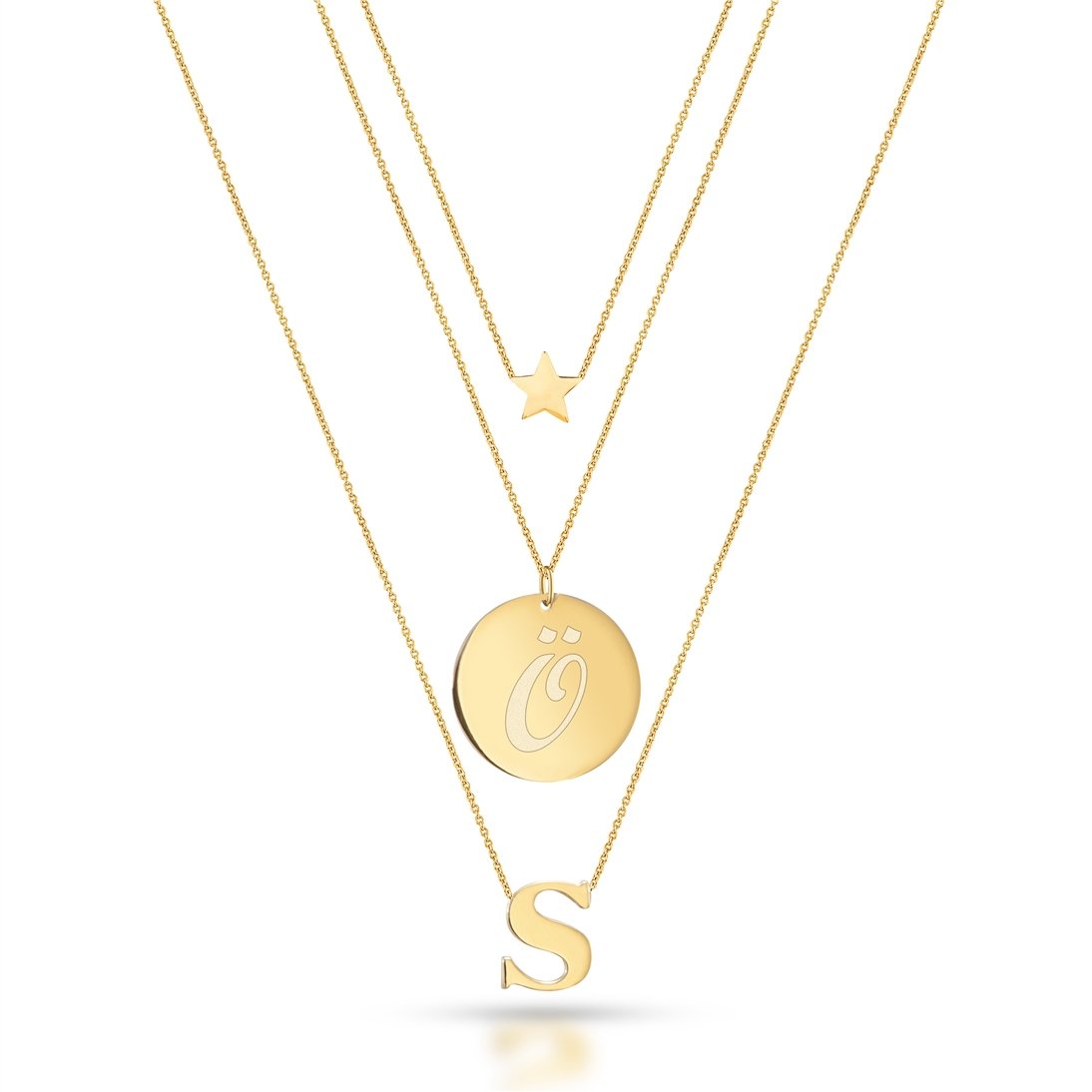 Goldstore-İkili Harf Kolye