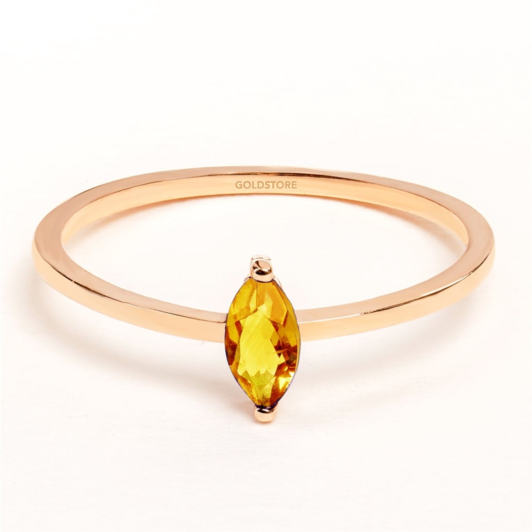 Goldstore- Markiz Sitrin Taşlı Yüzük 