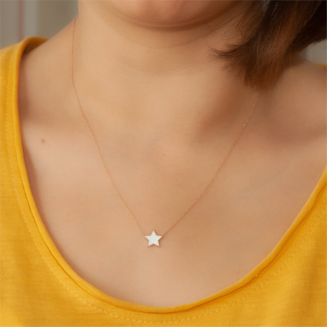 Goldstore-Mineli Yıldız Kolye