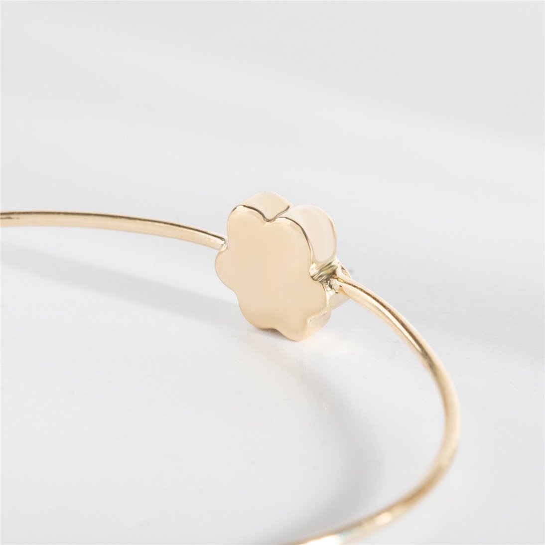 Goldstore-Paw Print Urn Bangle For Ashes Of Beloved Pet 14K 18K Solid Gold, Cute Custom Initial Engraved Pet Paw Bangle, Personalize Gift For Sympathy