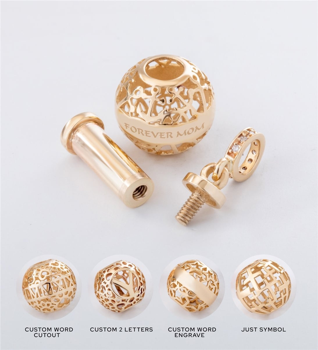 Goldstore-Ship Wheel Pattern Sphere Tube Urn Pendant 14K 18K Real Gold,Custom Steering Wheel Lantern Necklace For Ash,Sailor Pattern Cremation Pendant