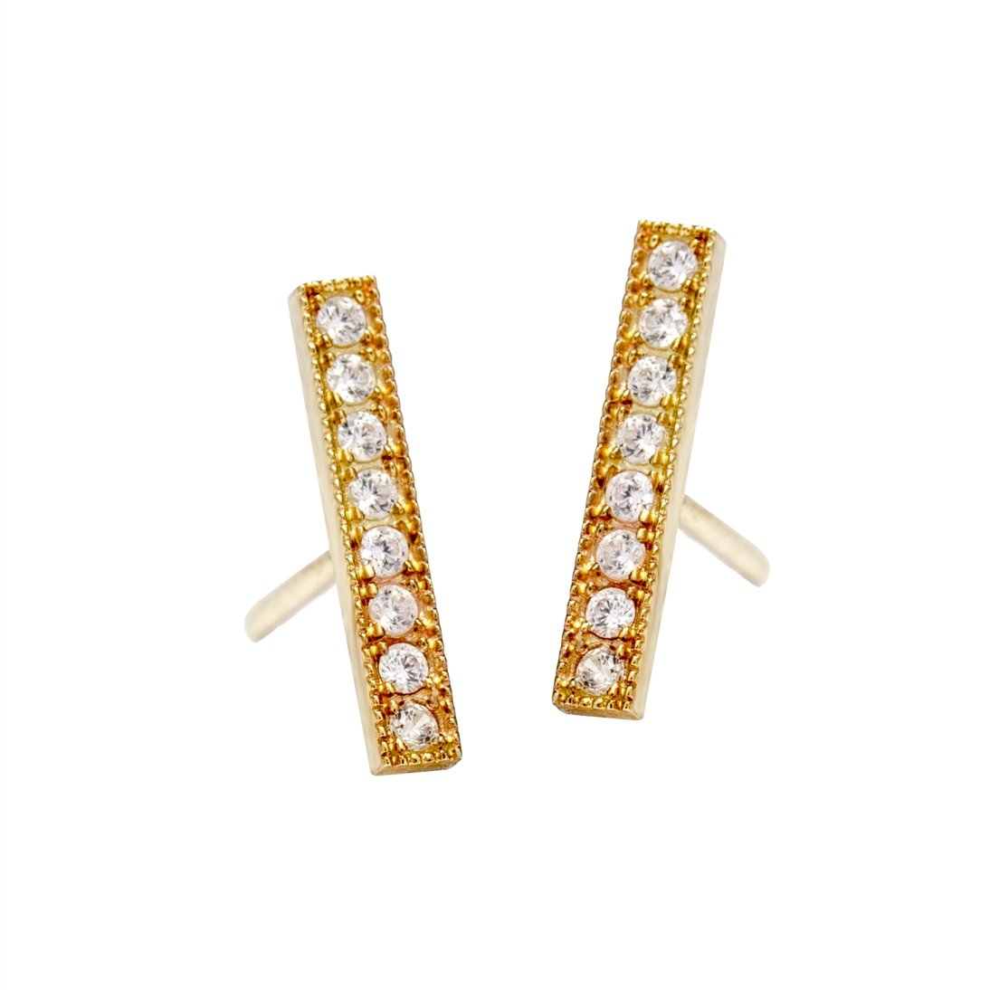 Goldstore-Taşlı Çubuk Küpe