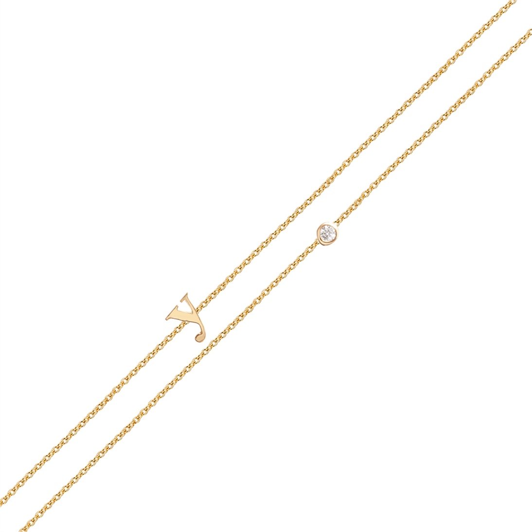 Goldstore-Taşlı Harf Bileklik
