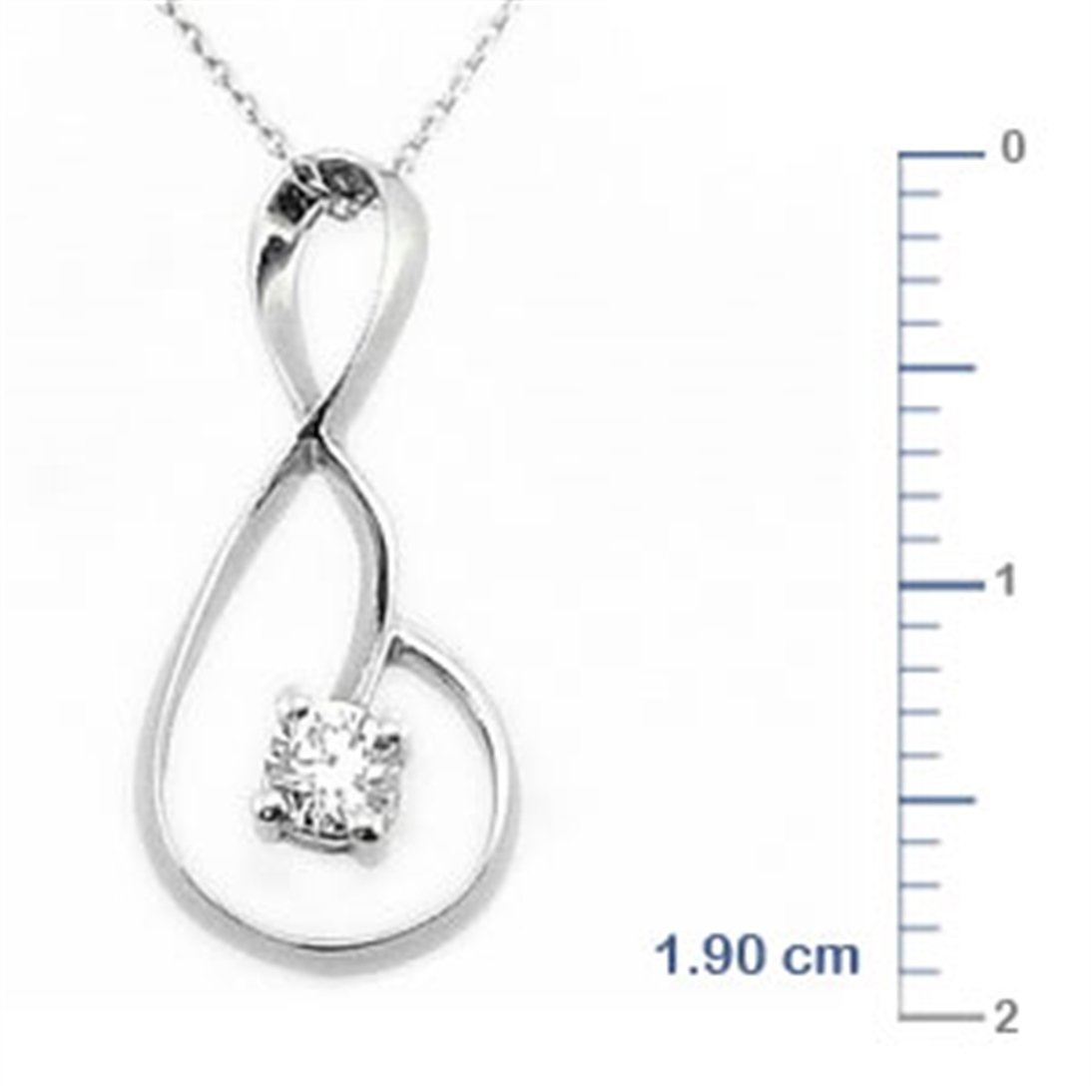Goldstore-URL 0.1 ct. Pırlanta Tektaş Kolye