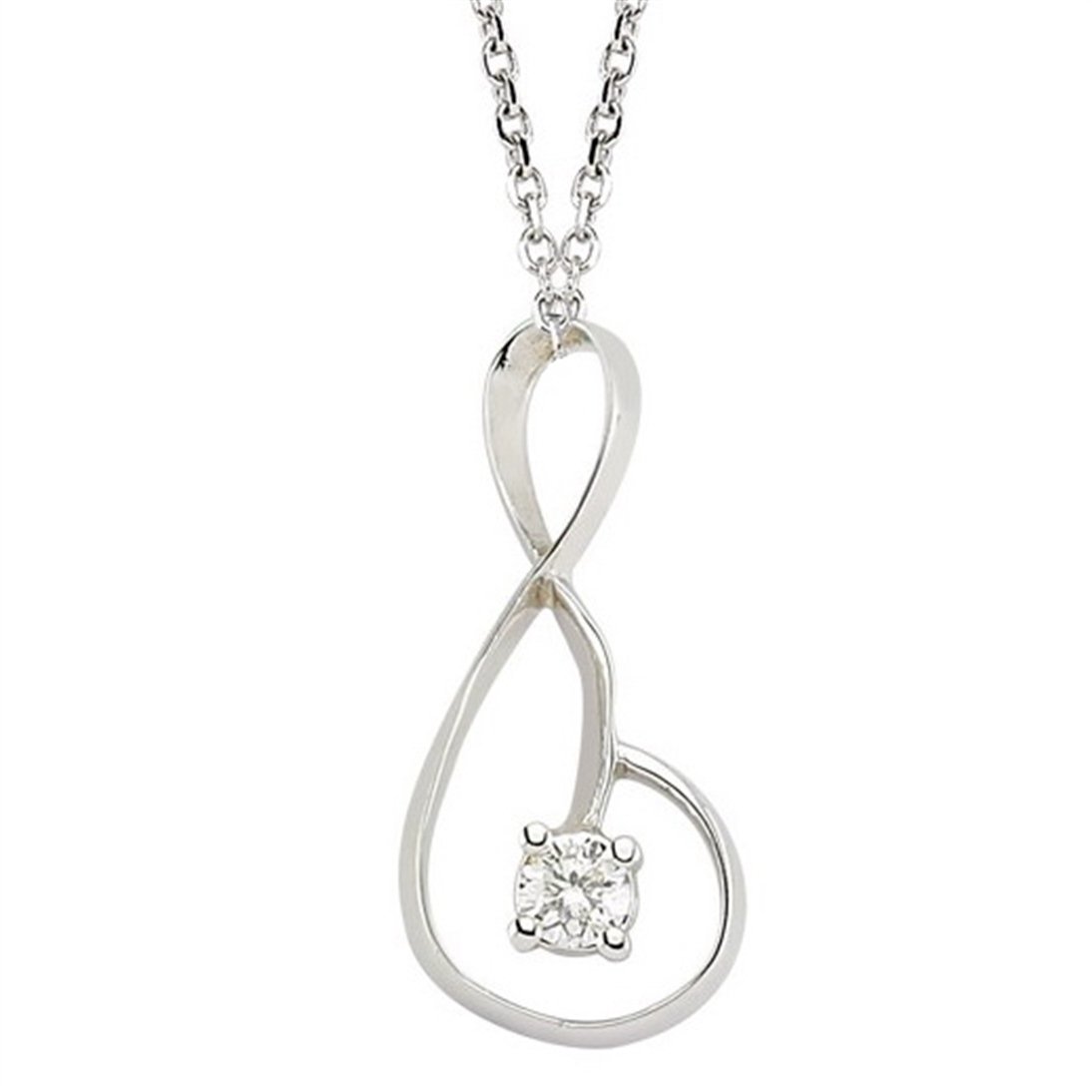 Goldstore-URL 0.1 ct. Pırlanta Tektaş Kolye