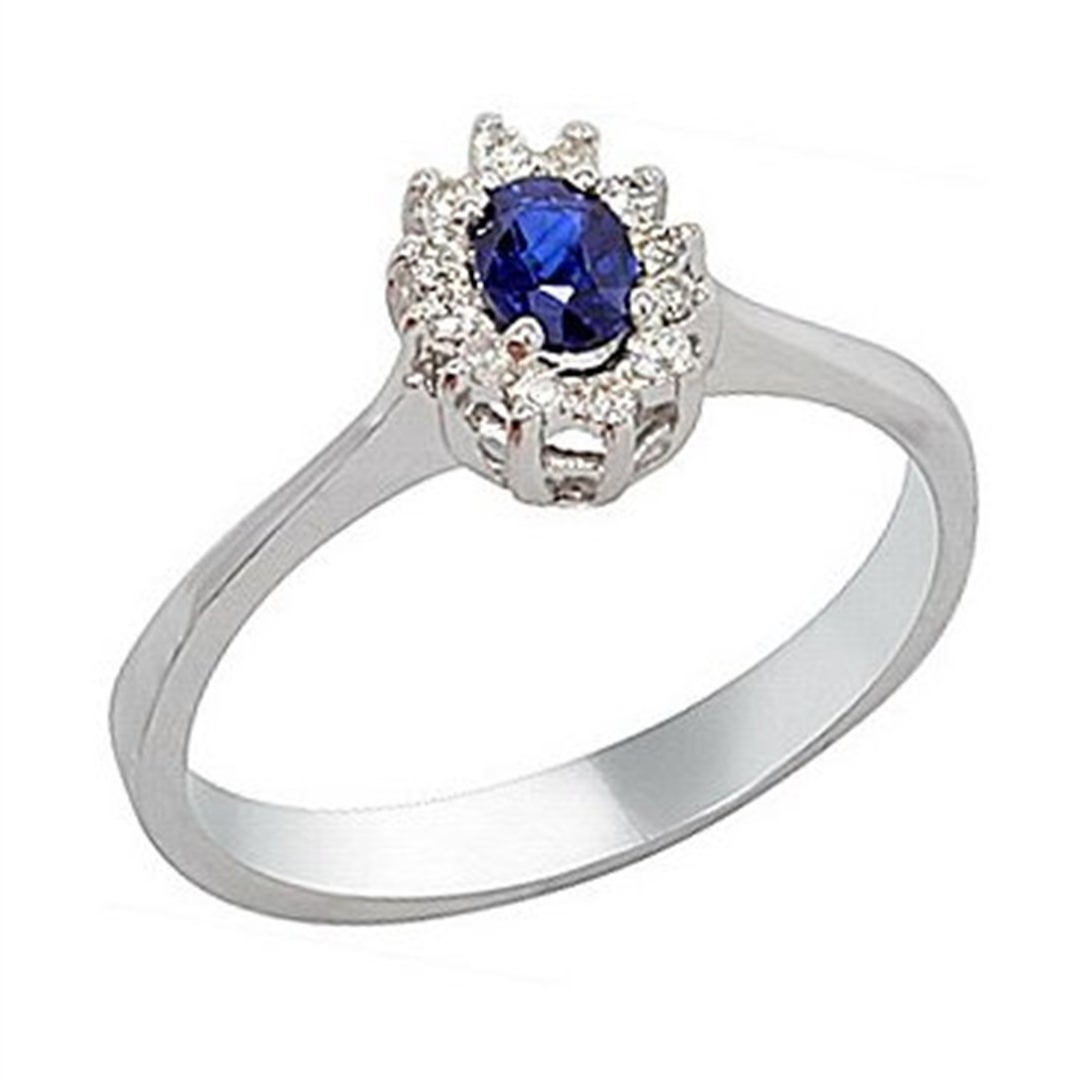 Goldstore-URL 0.28 ct. Pırlanta Safir Anturaj Set